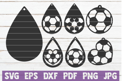 Soccer Earrings SVG Cut File Templates