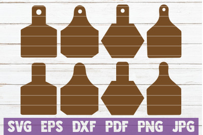 Cow Ear Tags SVG Cut File Templates