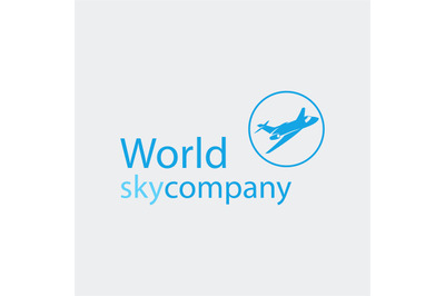 Travel or airplane logo icon