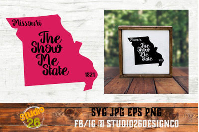 Missouri - State Nickname &amp; EST Year - 2 Files - SVG PNG EPS