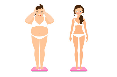 Women weight loss illustration