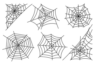 Halloween spider web icons