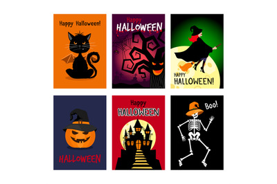 Retro autumn halloween posters