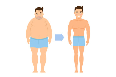 Man before and after weight loss