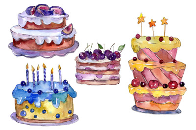 Dessert &quot;Mamulin cake&quot; watercolor png