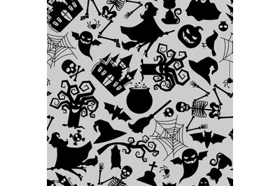 Happy Halloween vector seamless pattern