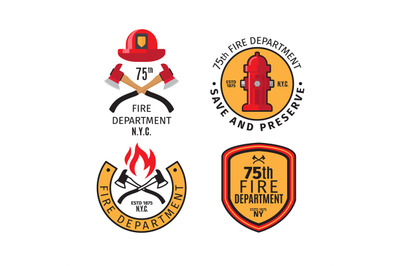 Firefighter emblems and badges