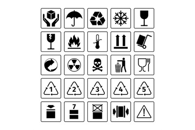 Packaging symbols set