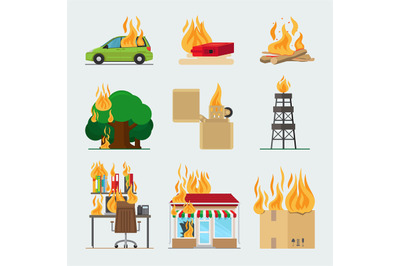 Fire risk icons