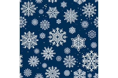 Snowflakes seamless pattern