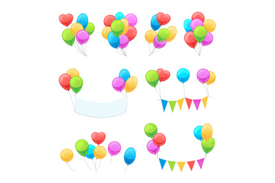 Cartoon balloon set