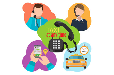 Taxi service illustration