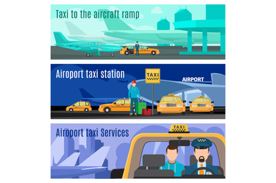 Taxi service banners