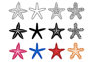 Starfish icon set