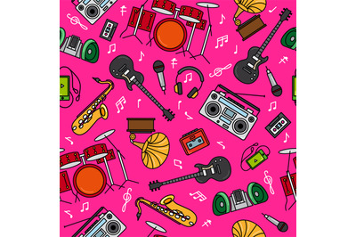 Music instruments pattern