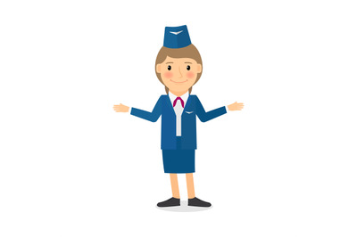 Stewardess vector character