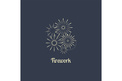Firework company logo on dark background