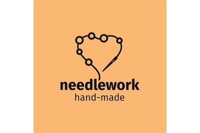 Needlework handmade logo design