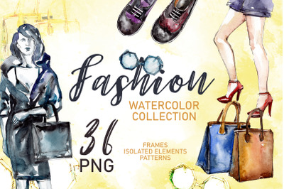 Fashionable collection &quot;Super Style&quot; Watercolor png