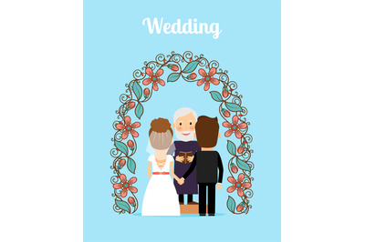 Wedding ceremony vector illustration