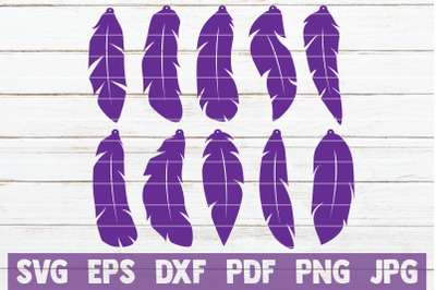 Download Download Feather Earrings SVG Cut File Templates Free ...
