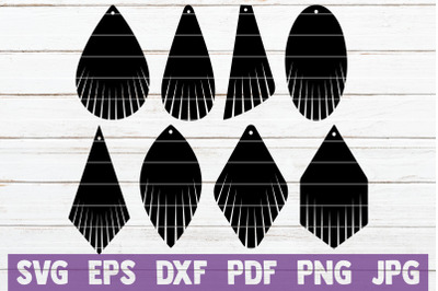 Fringe Earring SVG Cut File Templates