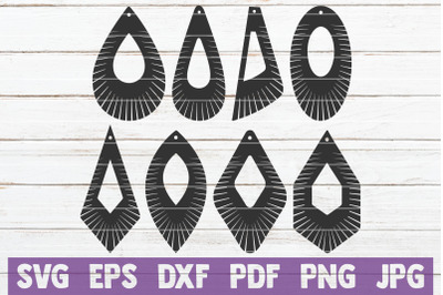 Fringe Earring SVG Cut File Templates