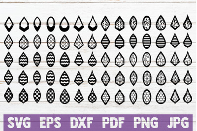 Earrings SVG Cut File Templates