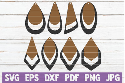 Two Parts Earrings SVG Cut File Templates