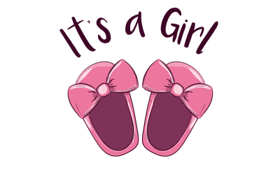 It&#039;s a girl sign welcome baby card