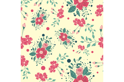 Seamless floral pattern. Great for wallpapers, wrapping paper