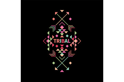 Tribal logo with geometric shapes