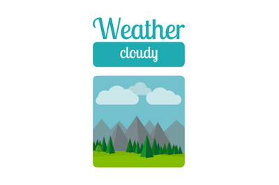 Cloudly weather illustration