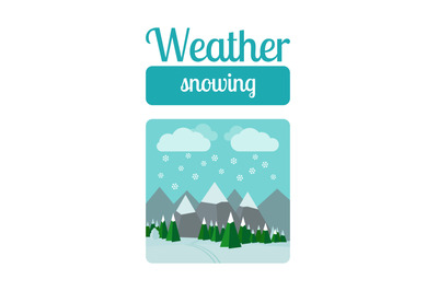 Weather snowing illustration