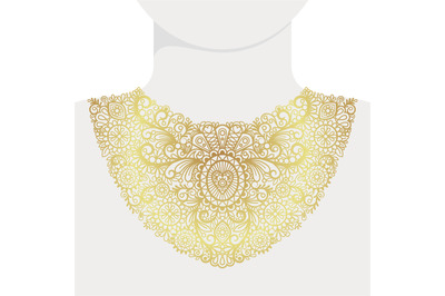 Fashion decorative golden neck print