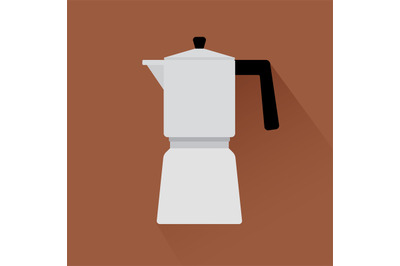 Coffee maker icon with shadow