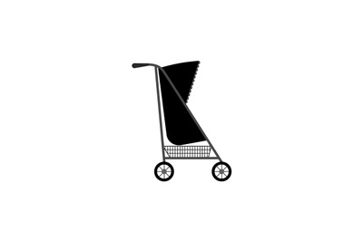 Baby carriage silhouette icon