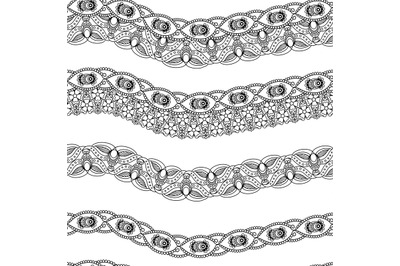 Ornamental Indian Seamless Pattern with spaces