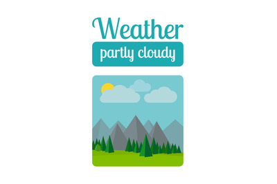 Partly cloudy weather illustration