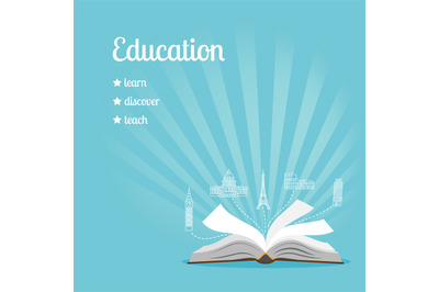 Education background with text