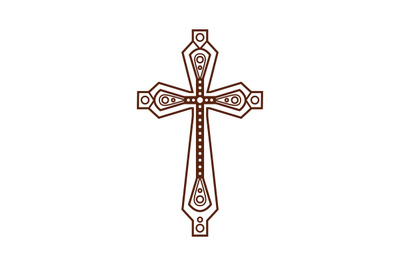 Ornate christian cross icon