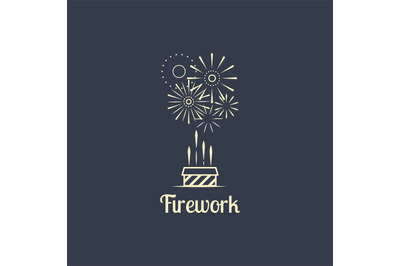 Firework company logo on dark background