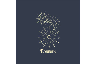 Firework company logo on dark background