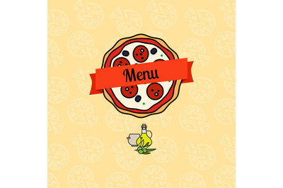 Pizza menu cover