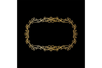 Golden vintage ornamental frame