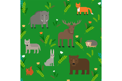 Animals Seamless Pattern