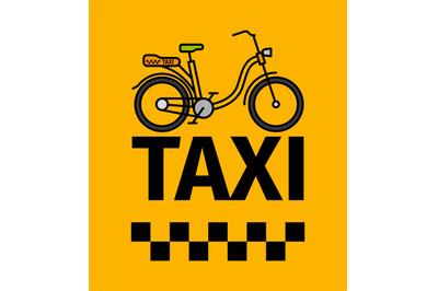 Bicycle taxi transport poster