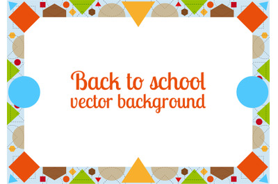 Back to school background with frame