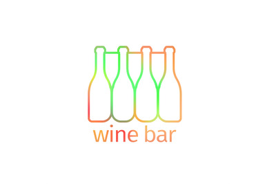 Logo design for bar with bottles