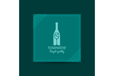 Rosewine royal quality square card